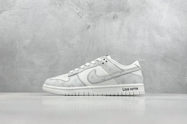 Nike Sb Dunk Low X Louis Vuitton 水泥灰白印花 纯原大厂出品 极力推荐 原装头层材料 独家版型蒸餾加工 帶來的是更好的视觉和脚感