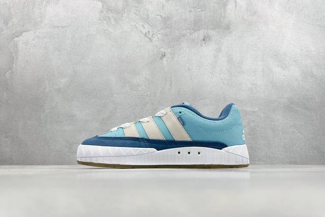 Xl版 Adidas Adimatic Low 马蒂奇系列低帮 复古鲨鱼面包鞋运动休闲滑板板鞋 整个鞋面由色彩艳丽的麂皮制成 搭配品牌标志性大尺寸三条纹 Log