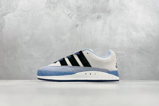 Xl版 Adidas Adimatic Low 马蒂奇系列低帮 复古鲨鱼面包鞋运动休闲滑板板鞋 整个鞋面由色彩艳丽的麂皮制成 搭配品牌标志性大尺寸三条纹 Log