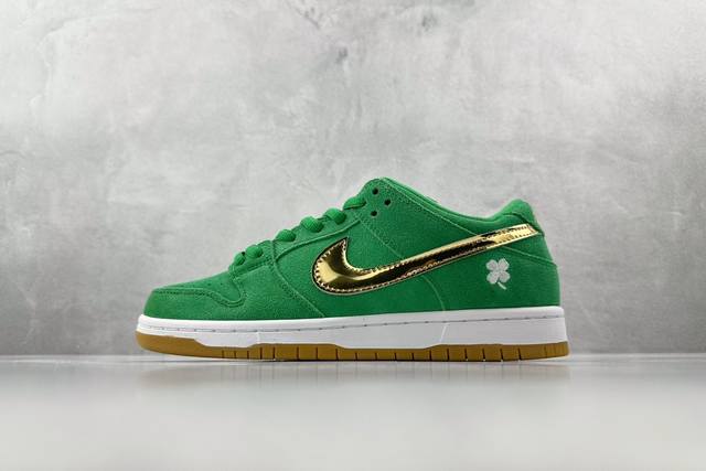 St免修版 Nike Dunk Sb Low Sb Pro Shamrock 绿色 货号 Bq6817-303 尺码 36 36.5 37.5 38 38.5