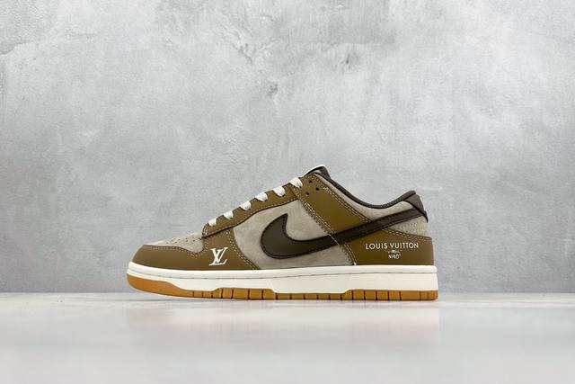 Nk Sb Dunk Low Lv联名-猪八棕 周年高端定制 低帮休闲板鞋 Jh8036-913 #定制鞋盒 大厂纯原品质出货 超高清洁度 皮料切割干净无任何毛