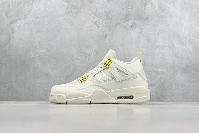 Air Jordan 4 Retro Wnns Vivid Sulfur 米白金 原厂私磨 原厂纸板 原厂包装 完美走线 鞋舌弧度有型 致力打造精致 鞋身整体采