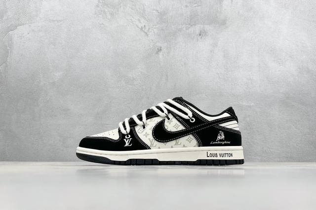 Nike Sb Dunk Low X Louis Vuitton 黑白绑带 纯原大厂出品 极力推荐 原装头层材料 独家版型蒸餾加工 帶來的是更好的视觉和脚感体验