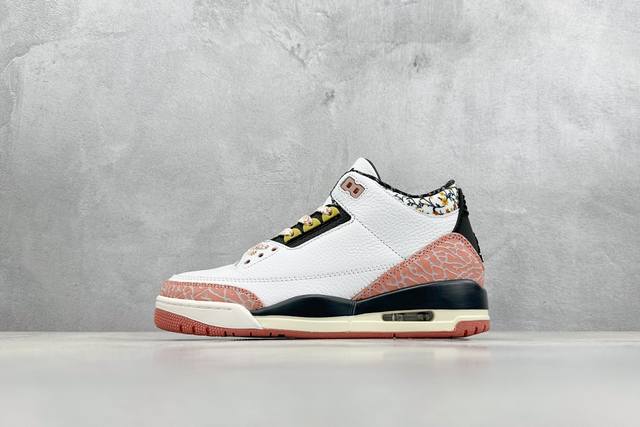 Air Jordan 3 Gs Red Stardust Aj3 乔3全新白粉色花卉 441140-100 #整双鞋在 Air Jordan 3 的基础上 依旧