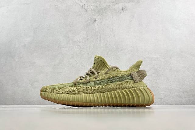 R+版 超强性价比 Adidas Originals Yeezy Boost 350 V2 硫磺抹茶 Sulfur 货号 Fy5346 尺码 36 36.5 3