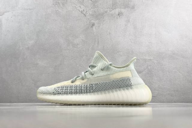 R+版 超强性价比 Adidas Originals Yeezy Boost 350 V2 满天星 冰蓝 Cloud White Reflective 货号 F