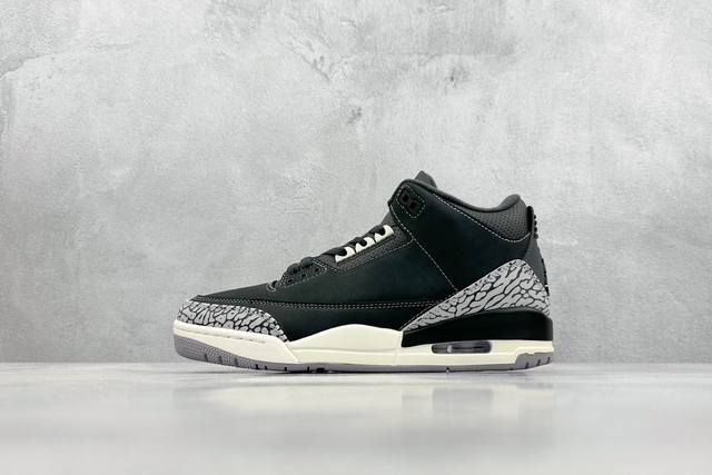 Pb Air Jordan Aj3 Retro 奥利奥 黑爆裂纹 原纸板楦头开发 进口头层皮料 完美鞋型匹配公司货 正确鞋舌立体高频 最新原厂底模 大底卡色咬花