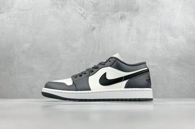 Dt Air Jordan 1 Low 深灰 Aj1乔1低帮休闲板鞋 同步官方配色 市场唯一独家头层皮打造 原鞋原档案开发 原厂皮料 原档冲孔鞋头 正确满胶鞋垫