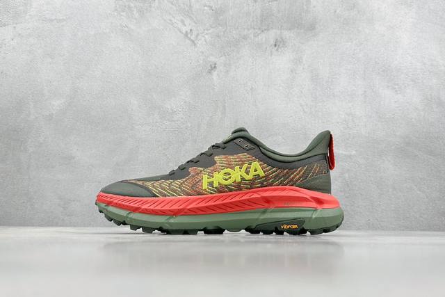 Hoka One One Mafate Speed 4 低帮专业越野跑步鞋 #鞋底防滑性能在下坡的石板台阶和原始路面都有很好的表现hoka血统属性厚底设计 在快