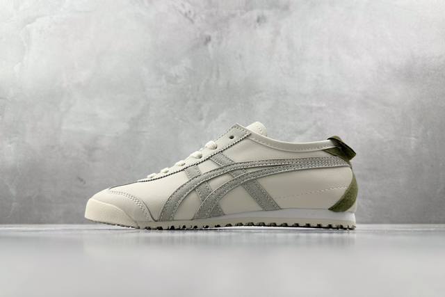 Sc版 渠道特供 二层跑量 Onitsuka Tiger鬼冢虎 Mexico 66 米白草绿色 货号 1183B991- 尺码 36 37 37.5 38 39