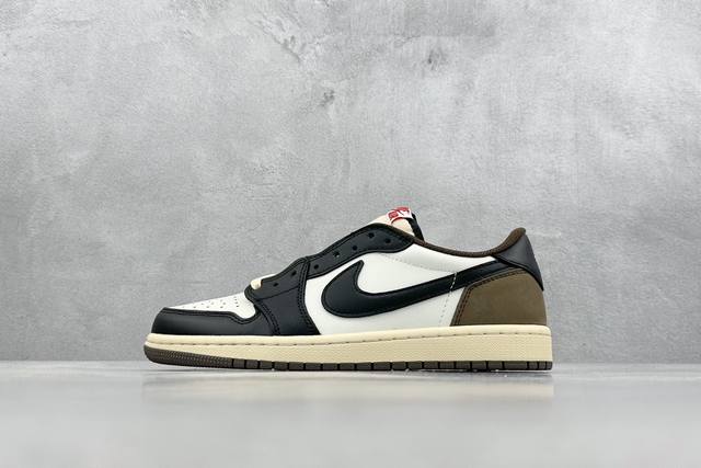 F版 Travis Scott X Fragment X Air Jordan 1 Low Ts联名倒钩低帮 错版灵感来源于洛杉矶球鞋店铺收到一双特别的错版 A