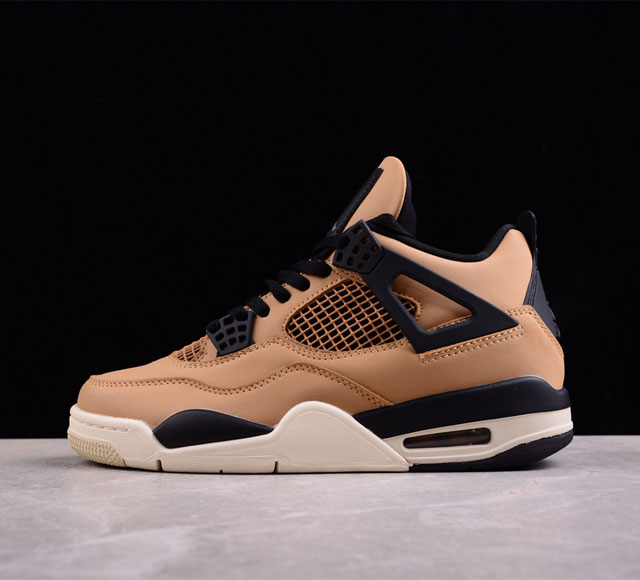 Air Jordan 4 Retro Mushroom Aj4乔4 奶黄色 蘑菇珍珠奶茶 男子文化篮球鞋 Aq9129-200 优势供应市场 全新模具开发 高清