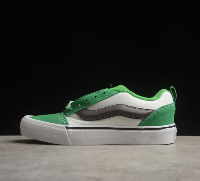 Vans Classics Knu Skool 白绿 厚鞋舌面包鞋 Vn0009Qcv0N #Vans超火的土豆鞋 复古经典 鞋头放大 包边上移加厚 鞋舌加厚