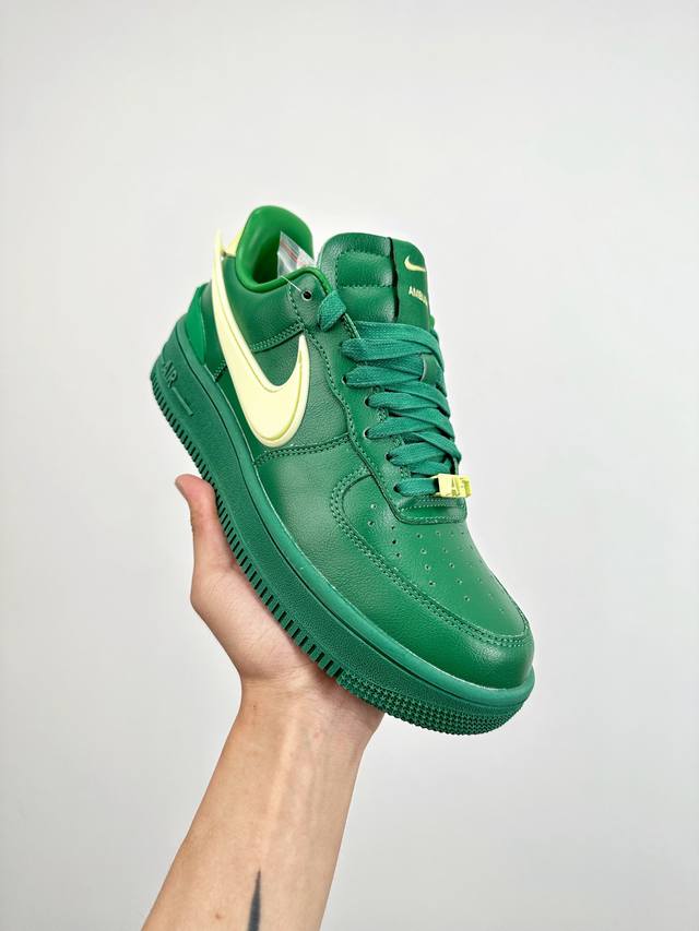 超神版 纯原级 终端放货 1 Ambush X Air Force 1 Low S 埋伏系列 空军联名合作款“皮革绿黄大钩” #专注外贸渠道 全掌内置蜂窝气垫