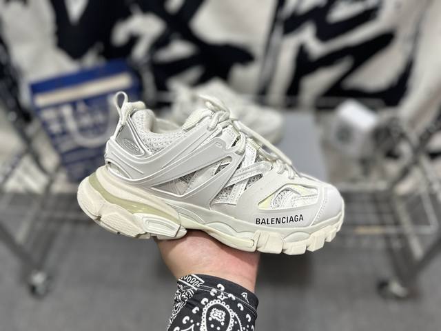 D版 Balenciaga Sneaker Tess S.Gomma 巴黎3.0 三代户外网面概念鞋 白色 #原装大盒 从里到外 一切百分百还原官方配置 顶级专