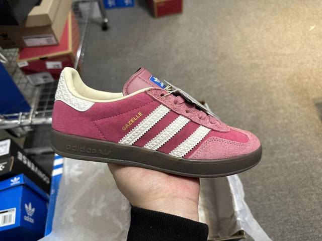 报货备注g版 正确透明底 正确麂皮 无色差 Adidas Originals Gazelle Indoor Trainers 羚羊内训系列低帮复古百搭休闲运动德