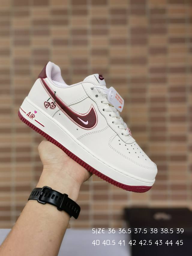 樱桃情人节 Nike Air Force 1 Low Valentine'S Day 情人节限定 空军一号低帮休闲板鞋 D28220311 Size：36 -4