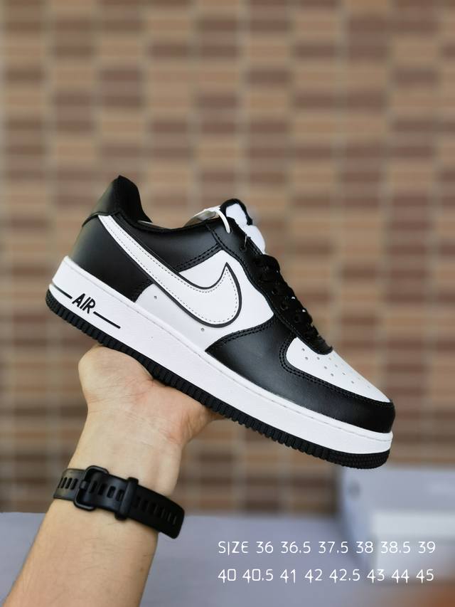 Air Force 1'07 Low Black White Panda空军一号经典低帮百搭休闲运动板鞋黑白熊猫 原楦头原纸板 打造纯正空军版型 专注外贸渠道