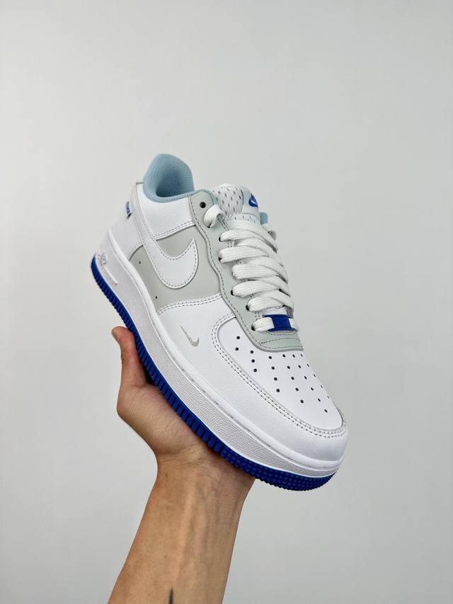 超神版 纯原级 终端放货 Nike Air Force 1 空军一号 灰白蓝 休闲板鞋官方同步 原装级别 原楦头原纸板 打造纯正空军版型专注外贸渠道 全掌内置蜂