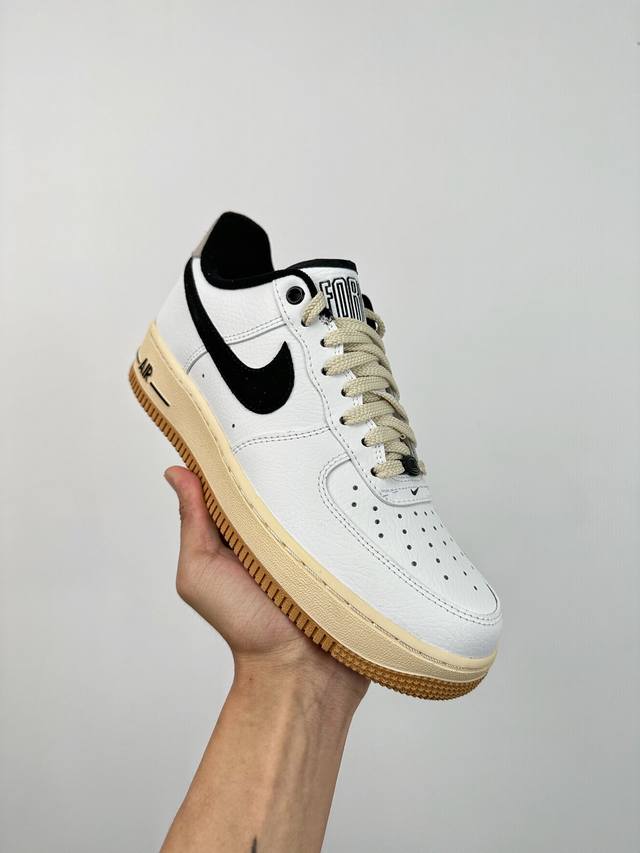 超神版 纯原级 终端放货 Nike Air Force 1‘07 Low 空军一号经典低帮 男女百搭板鞋情侣休闲鞋运动男鞋女鞋“皮革白黑浅灰生胶底” 原楦头原纸