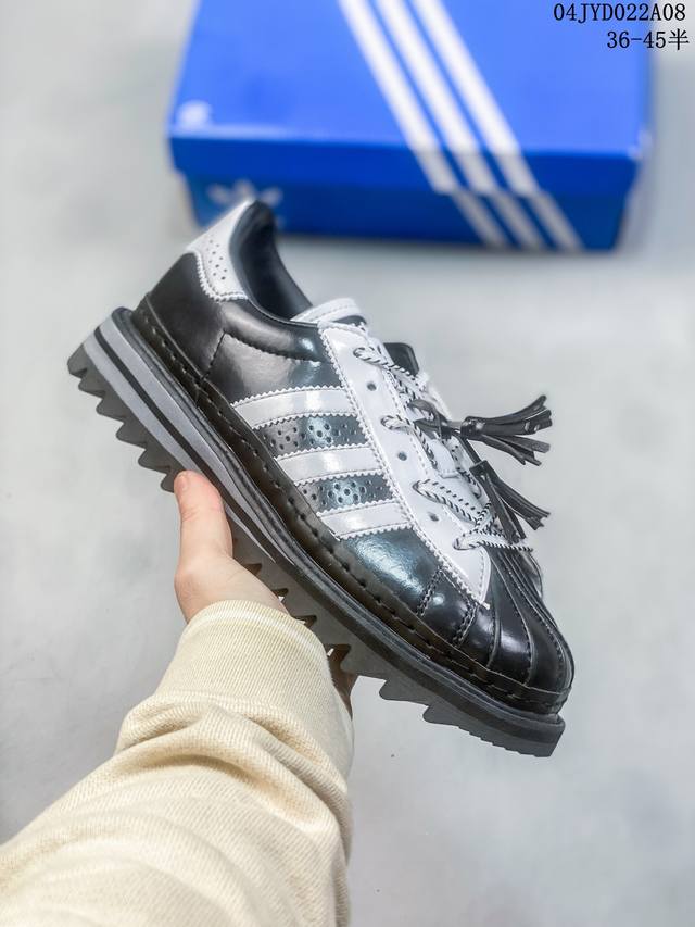 公司级真标带半码！ 阿迪达斯 Clot X Adidas Originals Superstar 陈冠希全新设计 鞋身整体以adidas经典的 Supersta