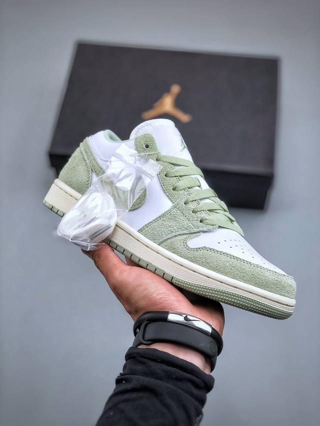 Air Jordan 1 Low Aj1 乔1苹果白绿 低帮文化篮球鞋 同步官方配色 市场唯一独家头层皮打造 原鞋原档案开发 原厂皮料 原档冲孔鞋头 正确满胶鞋