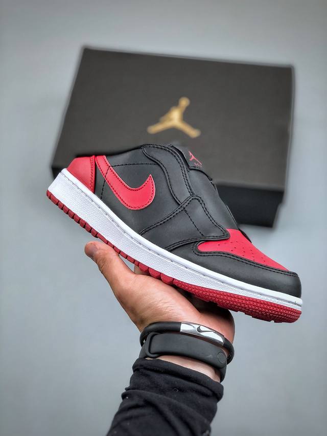 Air Jordan 1 Low Aj1半拖 黑红 低帮文化篮球鞋 Fj1214 101 尺码：40-45