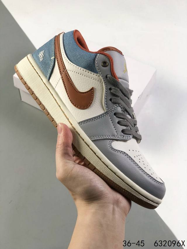 真标带半码！ 乔丹air Jordan 1 Low Aj1 Wh 乔1 低帮复古文化休闲运动篮球鞋。凭借出色的性能和吸睛的外观， Air Jordan直是风球场