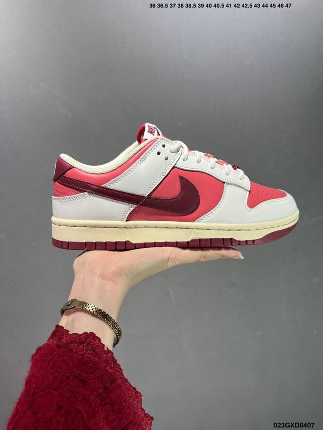 公司级 Nk Dunk Low Low 情人节白红 Hf0736-161 东南亚外贸特供订单 原厂sadesa D7 皮料 细纹排气孔完全一致 全套原楦原模倾力