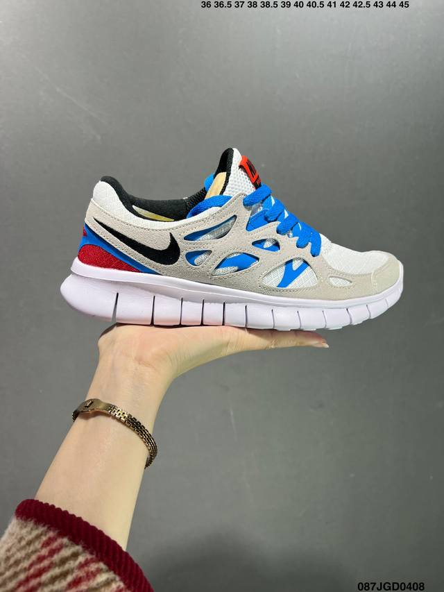 真标耐克nike Free Run+ 2 赤足二代轻跑鞋 质感新焕升级，专为短打跑造#鞋如面袜般子柔贴软合，结合性弹沙线，赋双予足众出的紧包密覆效果。 货号：5