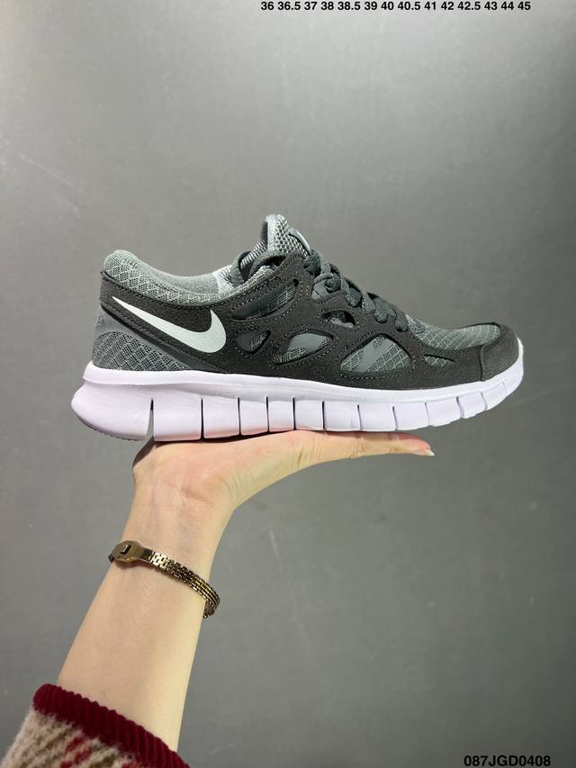 真标耐克nike Free Run+ 2 赤足二代轻跑鞋 质感新焕升级，专为短打跑造#鞋如面袜般子柔贴软合，结合性弹沙线，赋双予足众出的紧包密覆效果。 货号：5