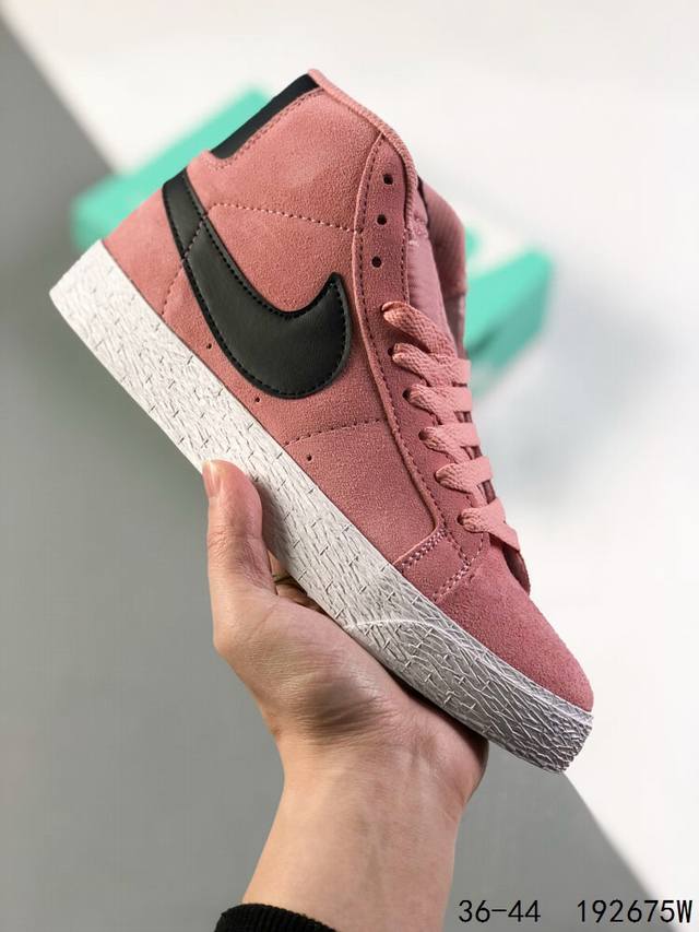 真标带半码！ 耐克nike Sb Zoom Blazer Mid 开拓者 高帮经典休闲滑板鞋 Id：192675W