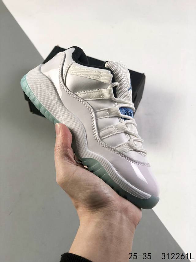 萌娃童鞋！乔丹11代 Nike Air Jordan 11 Retro 乔11 高帮运动篮球鞋 Aj11代经典设计，深受球员与球迷喜爱 是 Jordan 品牌的