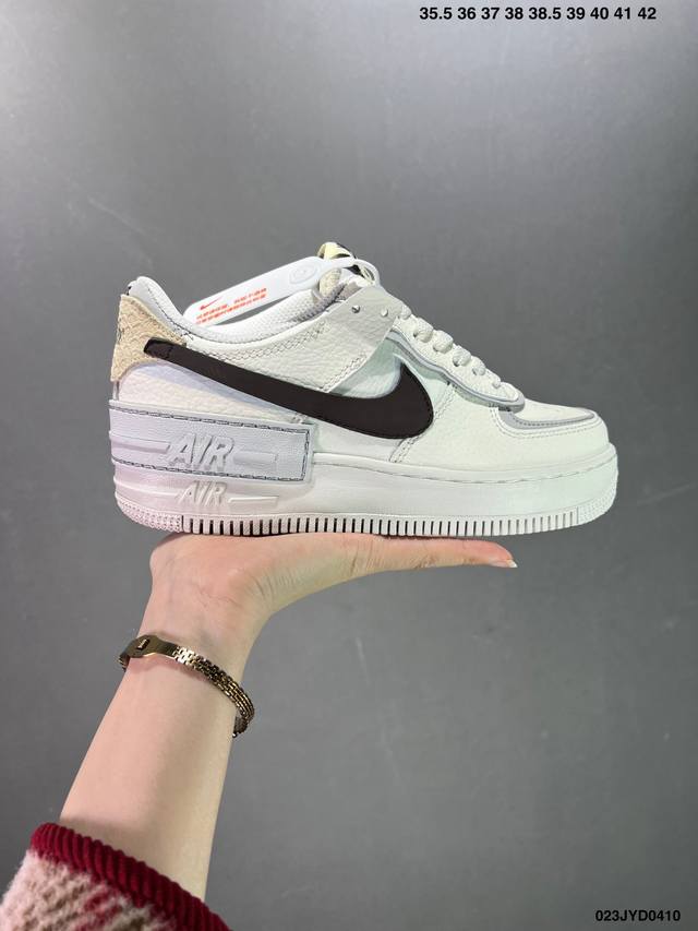 公司级nk Air Force 1 Shadow 轻量增高低帮百搭板鞋”拼接马卡龙“ 全新少女系解构主义设计双层轻量eva发泡中底+防滑rb橡胶外圈底鞋底 原楦