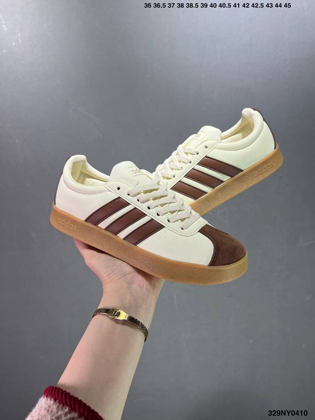 阿迪达斯adidas Vl Court 2.0Neo系列新款皮面防滑轻便休闲板鞋 货号:Hq1802 尺码:36 36.5 37 38 38.5 39 40 4