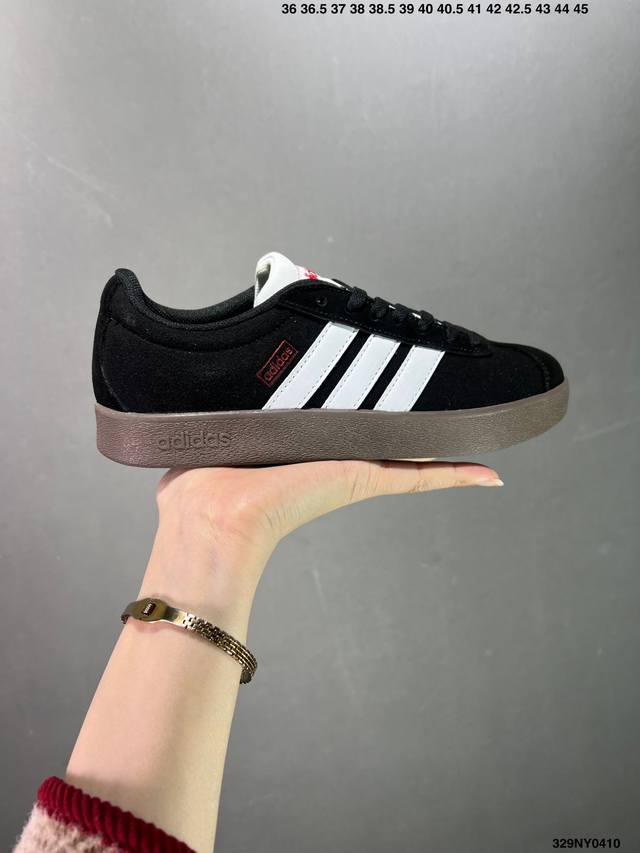 阿迪达斯adidas Vl Court 2.0Neo系列新款皮面防滑轻便休闲板鞋 货号:Hq1802 尺码:36 36.5 37 38 38.5 39 40 4