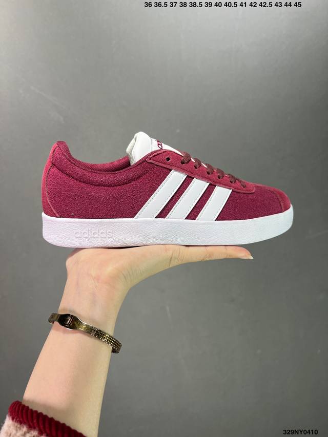 阿迪达斯adidas Vl Court 2.0Neo系列新款皮面防滑轻便休闲板鞋 货号:Hq1802 尺码:36 36.5 37 38 38.5 39 40 4