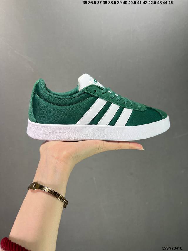 阿迪达斯adidas Vl Court 2.0Neo系列新款皮面防滑轻便休闲板鞋 货号:Hq1802 尺码:36 36.5 37 38 38.5 39 40 4