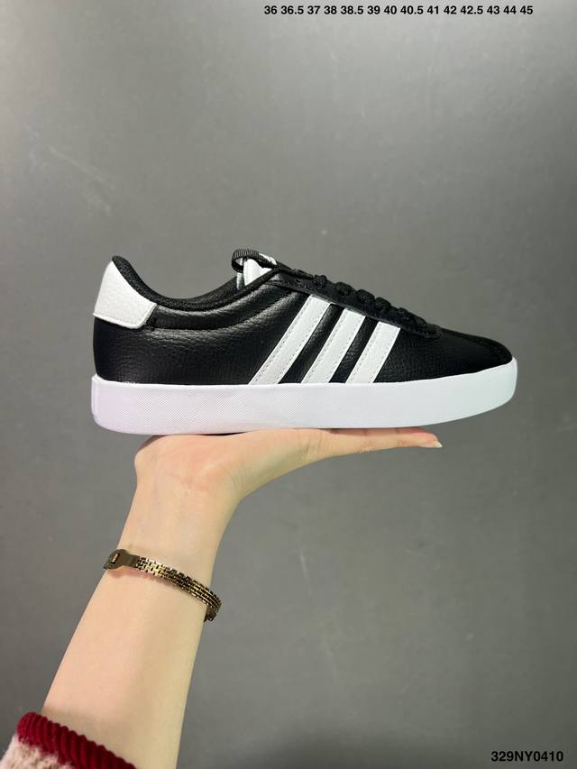 阿迪达斯adidas Vl Court 2.0Neo系列新款皮面防滑轻便休闲板鞋 货号:Hq1802 尺码:36 36.5 37 38 38.5 39 40 4