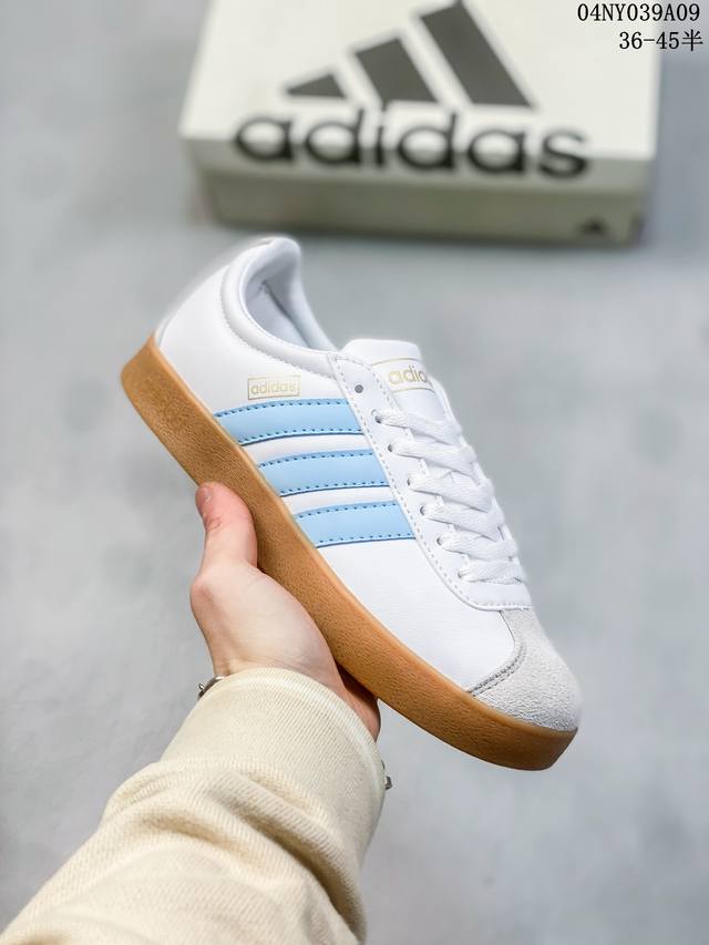 Adidas Vl Court 2.0 阿迪达斯低帮休闲鞋 牛皮材质运动鞋 真标带半码 Size:36-45码半 04Ny039A09