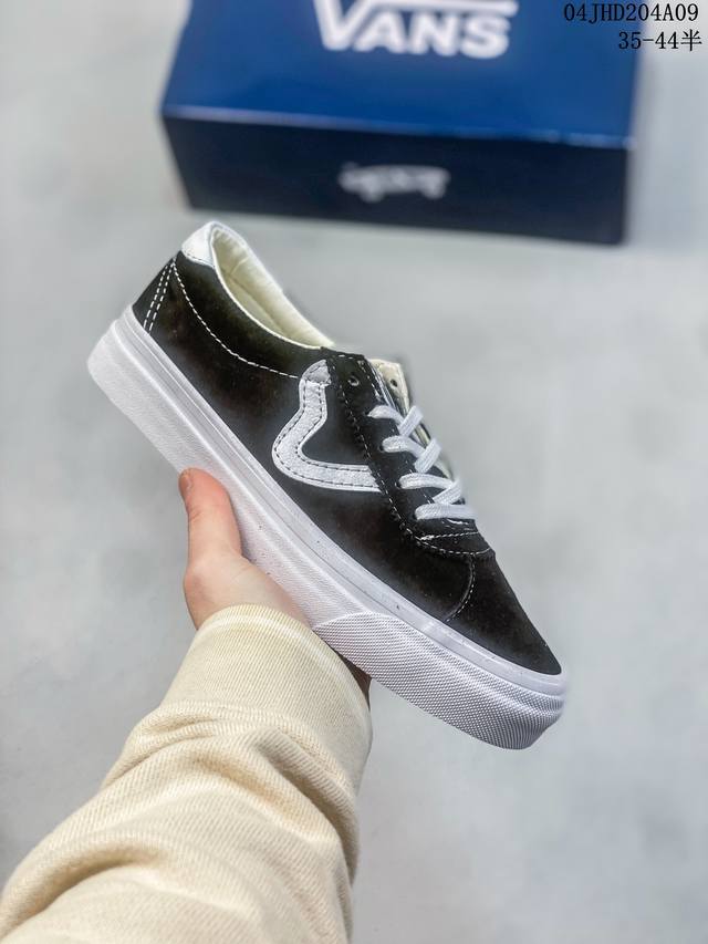 Vans T字头德训鞋来了 Vans范斯 Premium 高阶支线sport 73 经典黑白麂皮男女款情侣板鞋休闲帆布鞋 该支线继承了vault Og与安纳海姆