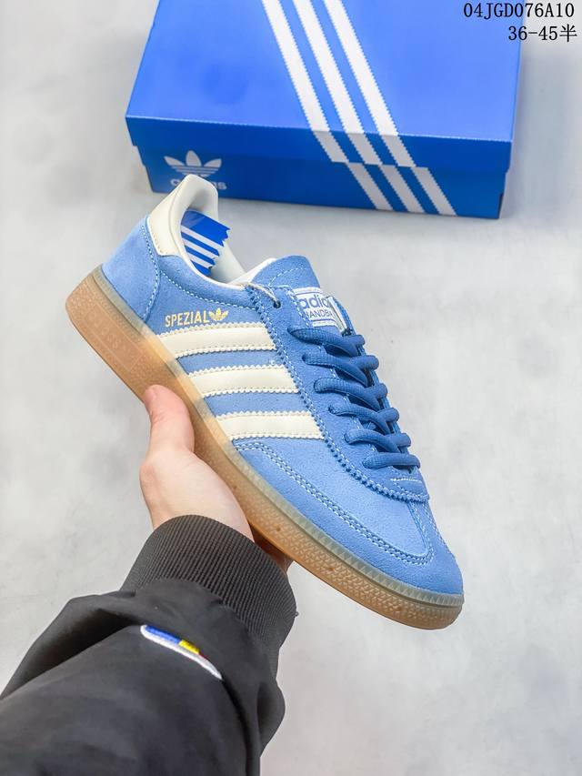 Adidas Handball Spezial 三叶草手球特别版圣帕特里克节联名款 全鞋采用yezzy500一样的皮料 进口长绒皮，特殊工艺技术 原盒包装 牛筋