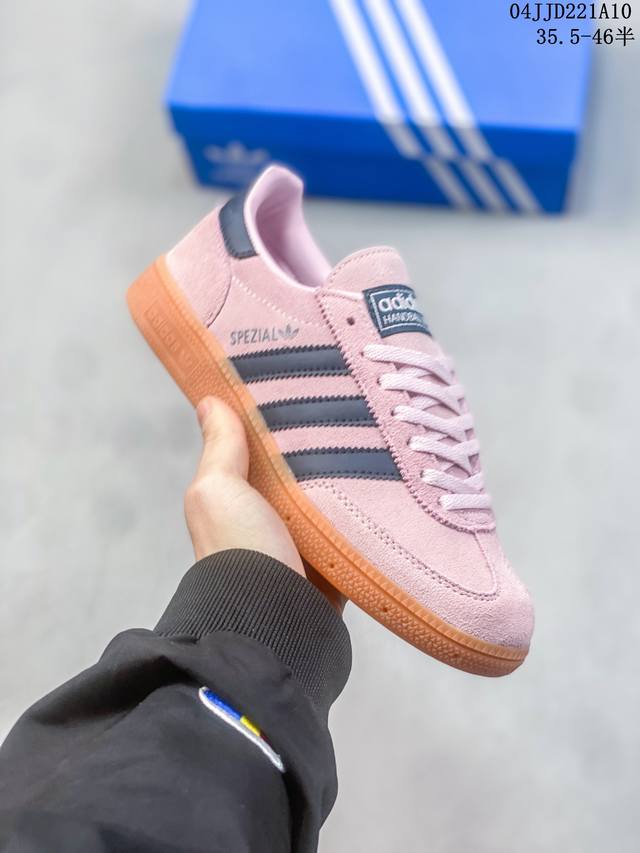 阿迪达斯 Adidas Handball Spezial 三叶草学院风复古休闲板鞋 橡胶底柔软绒面革经典运动鞋 货号：Fv1227 码数：36-45 编号：04