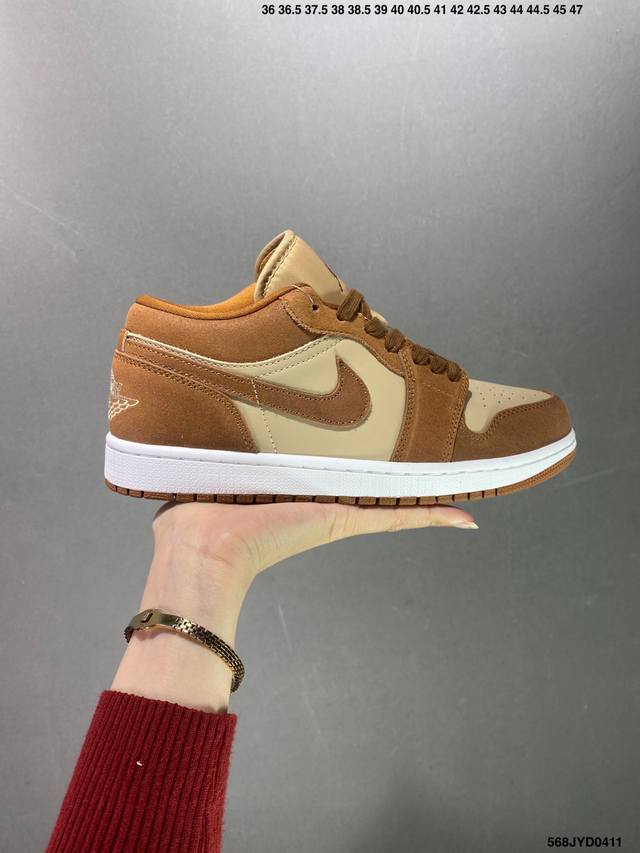 公司级air Jordan Aj1 Low 低帮 棕褐色 Fj3453-200 全新流水线出品 Dt版本唯一平替选择 市场第二梯队最强版 全部原鞋开发 原楦原纸