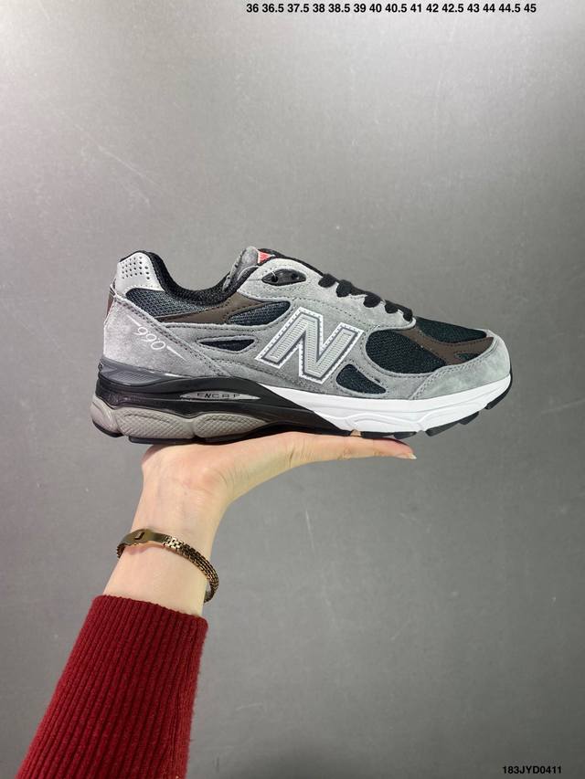 公司级wtaps X New Balance M990Wt6 新百伦nb990V6 第六代总统复古慢跑鞋 联名深灰色 正确3M反光细节 原楦原纸版开发 正确6层