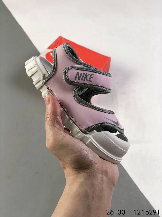 萌娃童鞋！Nike Air Max Sol Sandal 耐克气垫缓震沙滩鞋 夏季款 露趾运动凉鞋 耐磨舒适 魔术贴松紧 尺码：见图 Id：121629T