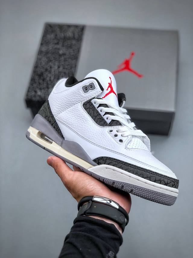 Air Jordan 3 Retro Aj3 白灰原鞋原楦头纸板开发 极致一眼正品既视感 原厂进口皮料打造 最大限度还原公司正品 货号：Ct8532-106尺码 - 点击图像关闭