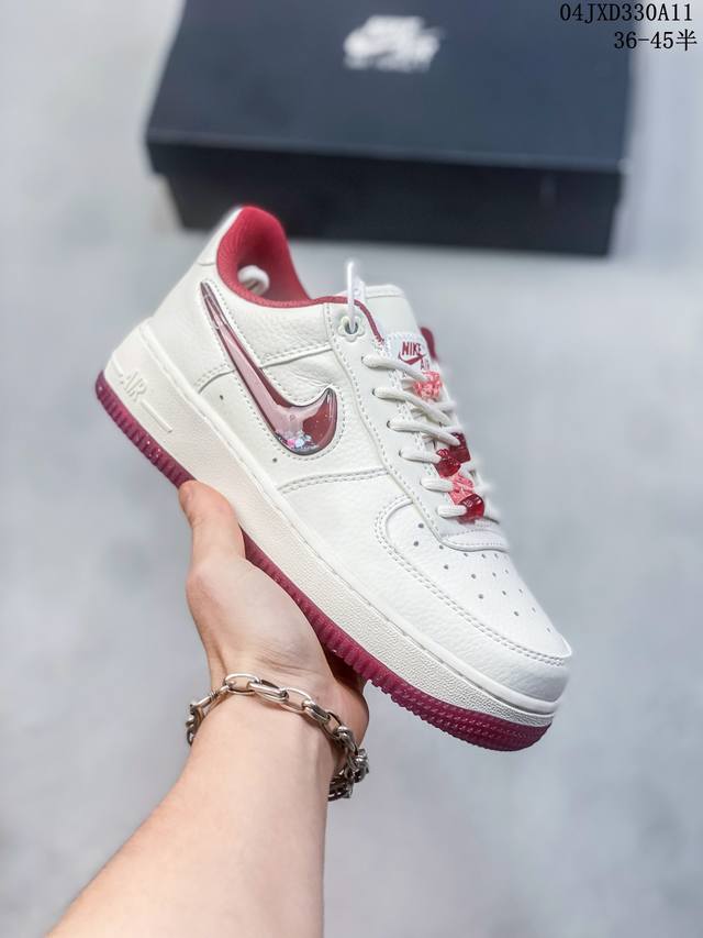 公司级带半码 耐克nike Air Force 1 Low 空军一号低帮休闲板鞋 打造纯正空军版型#专注外贸渠道 全掌内置蜂窝气垫 #原盒配件 原厂中底钢印、拉