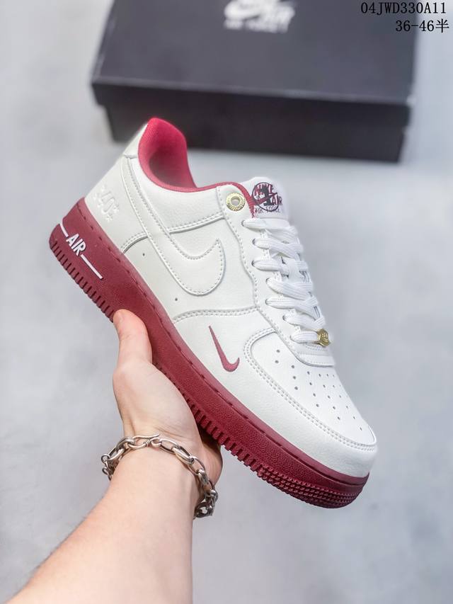 公司级带半码 耐克nike Air Force 1 Low 空军一号低帮休闲板鞋 打造纯正空军版型#专注外贸渠道 全掌内置蜂窝气垫 #原盒配件 原厂中底钢印、拉