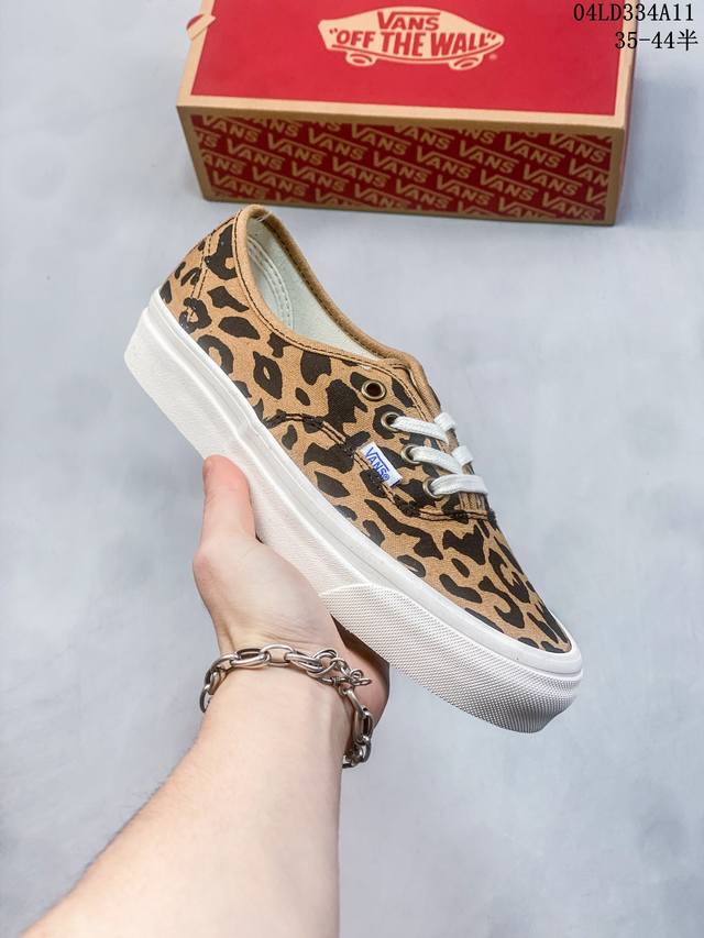 公司级高品质硫化+芯片扫描 Vans Vault Og Authentic Lx 豹纹 高端支线硫化帆布低帮休闲板鞋 尺码：35 36 36.5 37 38 3